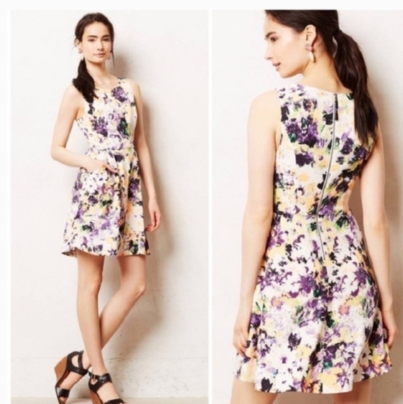 Anthropologie Maeve Pebble Flower Dress - Picture 1 of 13